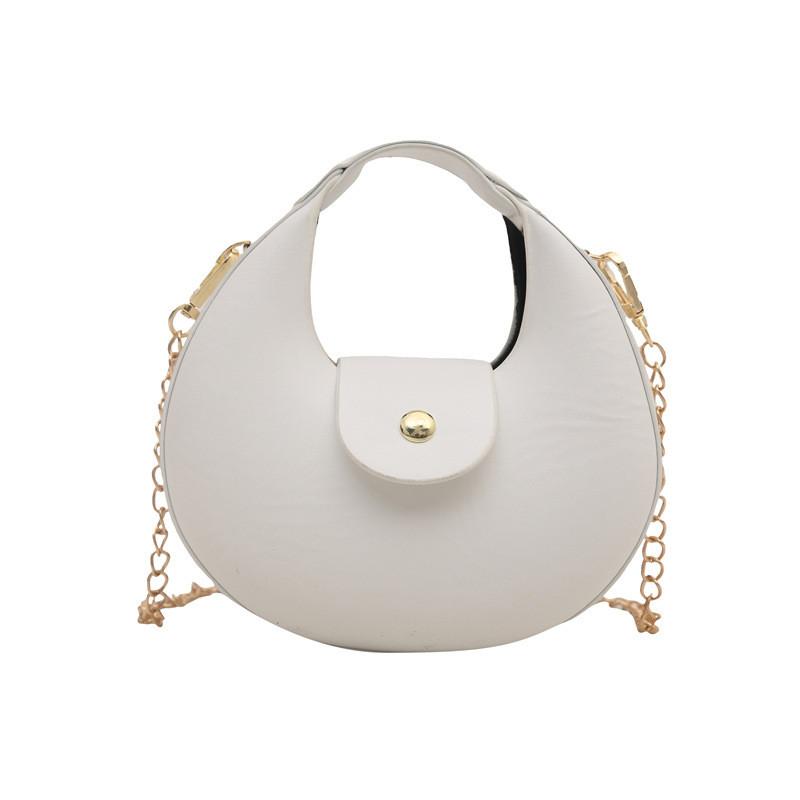 Pu Material Crescent Bag For Women With Zipper Closure And Stitching Detail For Daily Use