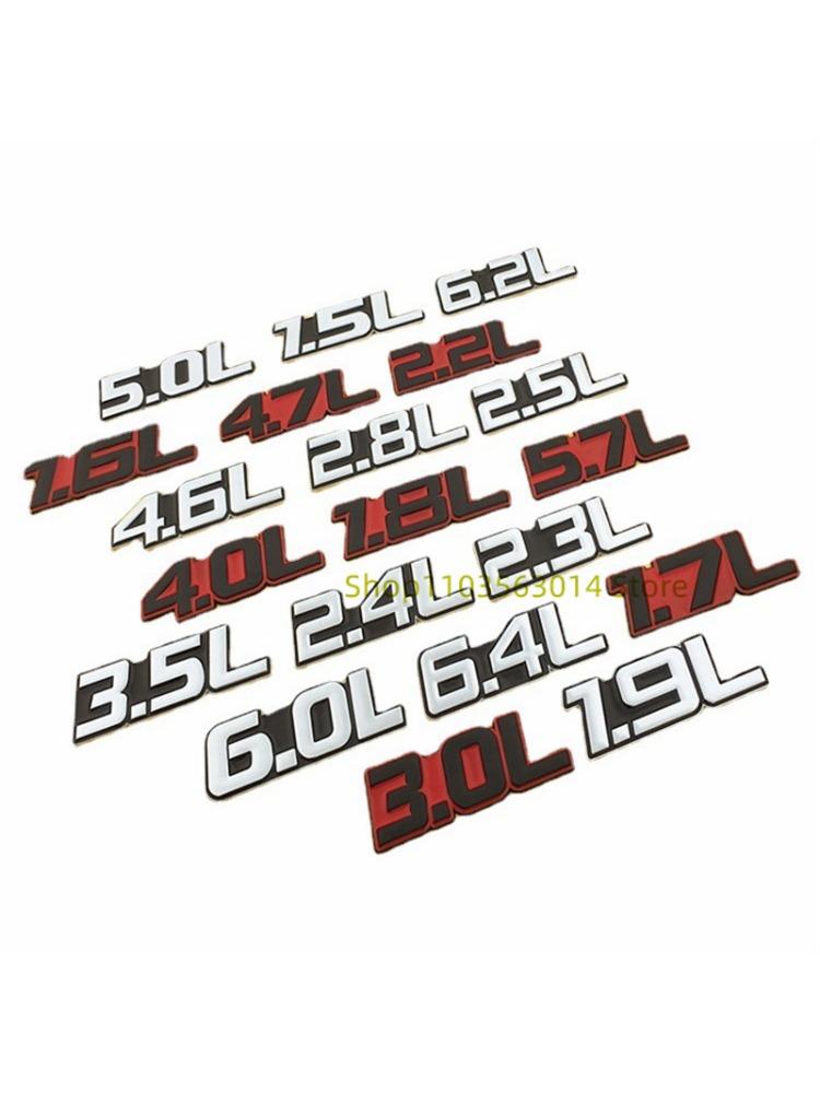 1Pc 2.0L 2.2L 2.4L 2.5L 2.8L Emblem Badge Decal for SUV Car Stickers