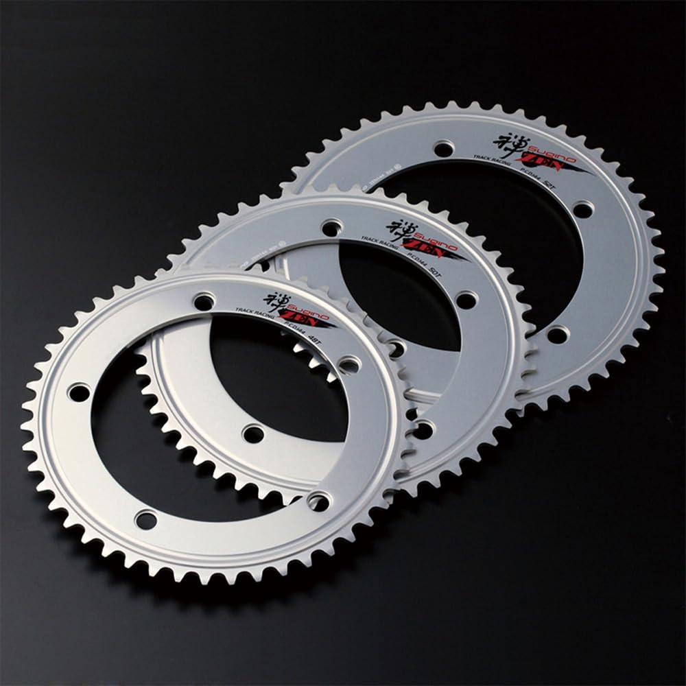 

SUGINO ZEN 144 Chainring with Silver (NJS) Header, 47T,