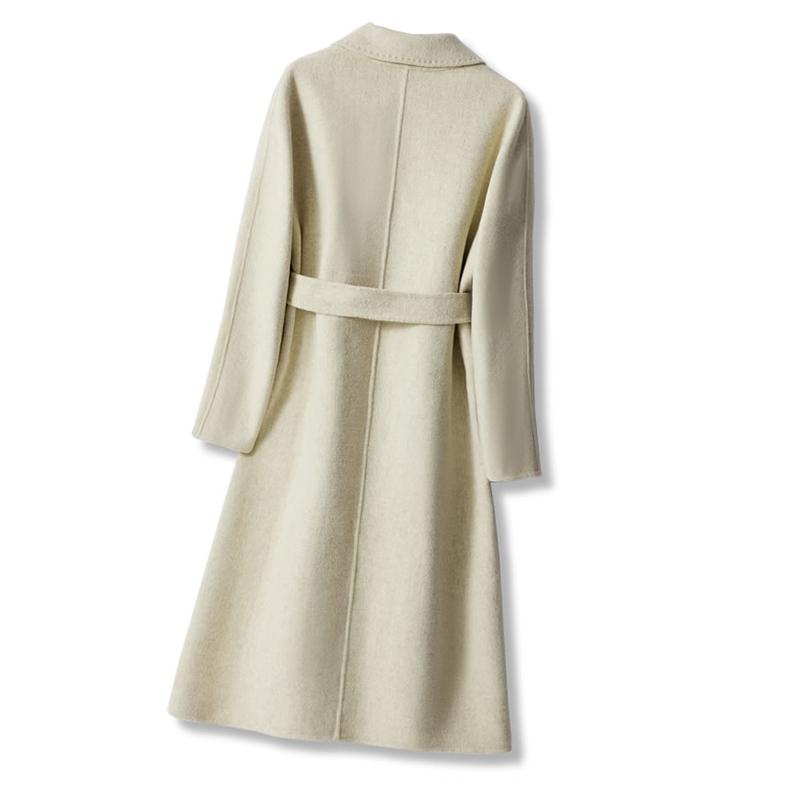 100% Wool Women Coat MODERN NEW SAGA Autumn Wool Long Coat Handmade Pea Coat Winter Warm Wool Long Jacket Overcoat