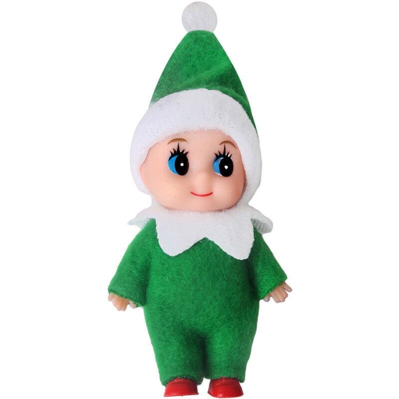 2.9in Christmas Elf Doll Ornament Lovely Kids Gift Toy Decor
