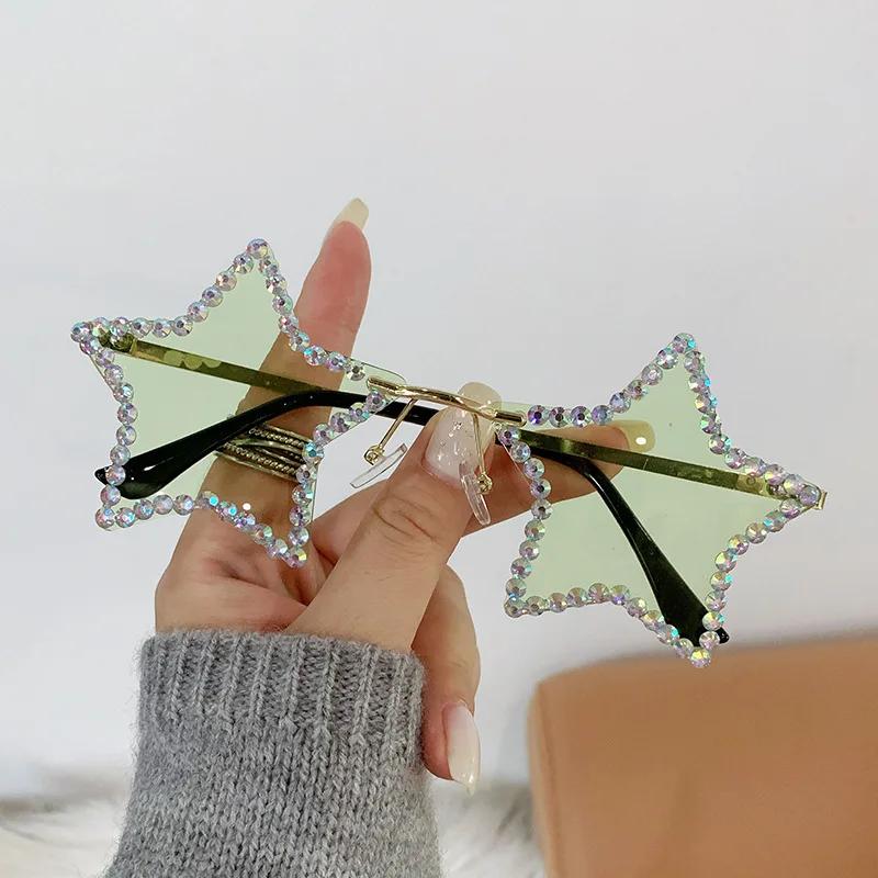 Retro Okulary Przeciwsłoneczne w Kształcie Gwiazdy Modne Okulary Przeciwsłoneczne Dla Kobiet i Mężczyzn Okulary Imprezowe Zabawne Okulary Pentagram Dekoracja Świąteczna Prezent