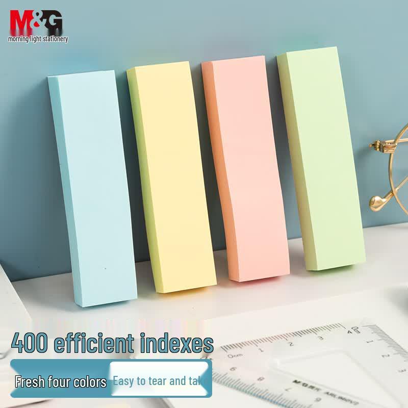 M&G 4-Color 76x19mm Sticky Notes, 400 Sheets