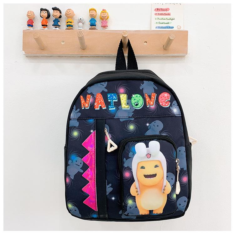 

School bag cartoon bag male and female treasure cute foreign style small school bag 3-6 years old child shoulder back чорний