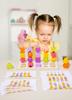 Shinse Montessori Educational Toy: Stringing Beads, Shape Matching Puzzle, for Toddlers Ages 3, 4, 5, 6. Develops Fine Motor Skills, Shape and Color