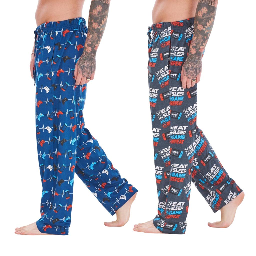 Keanu Mens Game For Life Game Controller Lounge Pants (Pack of 2)