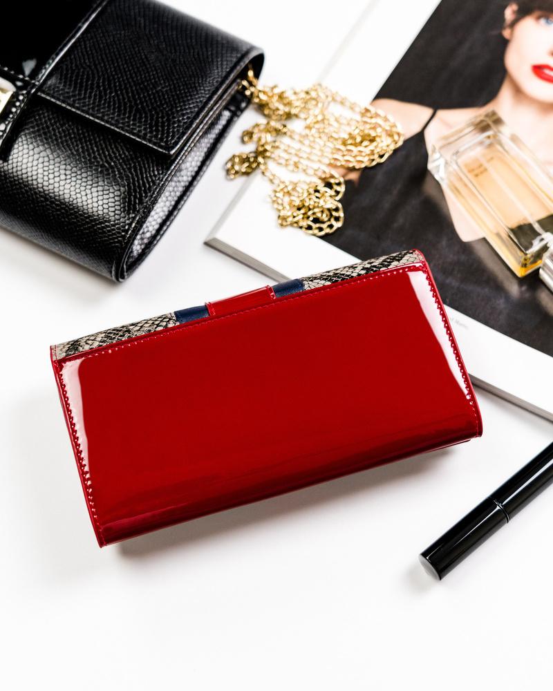 Women's Leather Wallet with Snake Print - Peterson