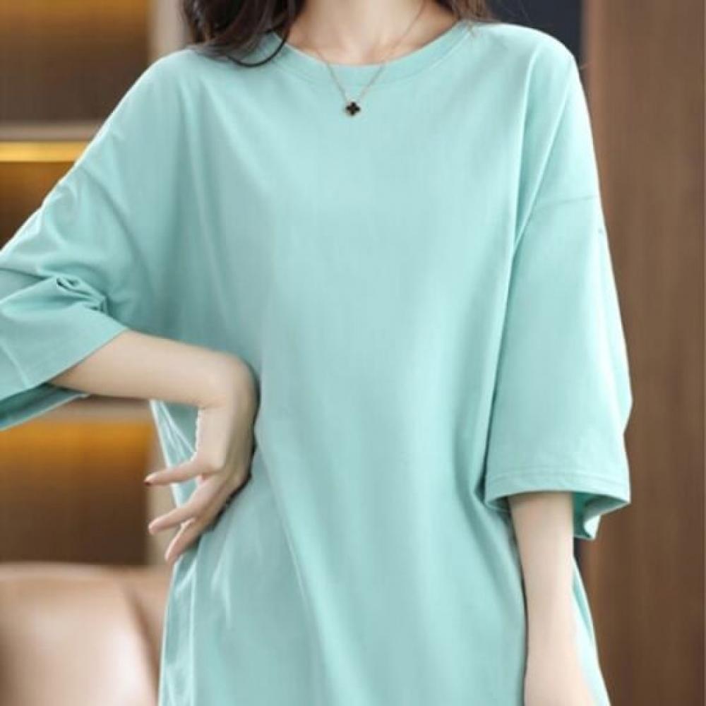 Navava Simple Daily Solid Loose FiT Long Sleeve T shirT nT678