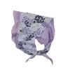 Triangle scarf, headscarf, summer women's pastoral new double-layer breathable floral small silk scarf, headband, tied hair streamer