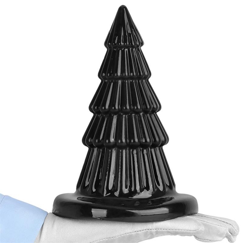 Black Christmas Tree Soft Super Large Anal Plug Suction Cup Anal Sex Products Extra Large Thick Fisting Toy