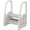 SUGGEST Children's Step Stool with Handrails, 2-Step, Non-Slip, Easy Assembly, Suitable for Toilets, Kitchens, Bathrooms, Daycares, and Kindergartens