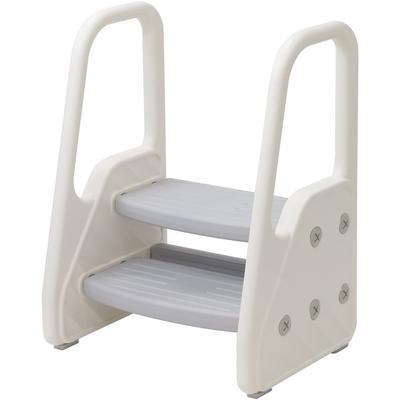 SUGGEST Children's Step Stool with Handrails, 2-Step, Non-Slip, Easy Assembly, Suitable for Toilets, Kitchens, Bathrooms, Daycares, and Kindergartens