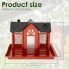 Metal Hanging Wild Bird Feeder Waterproof Outdoor Hang House Type Large Capacity Garden Decor Backyard Wildlife Birding