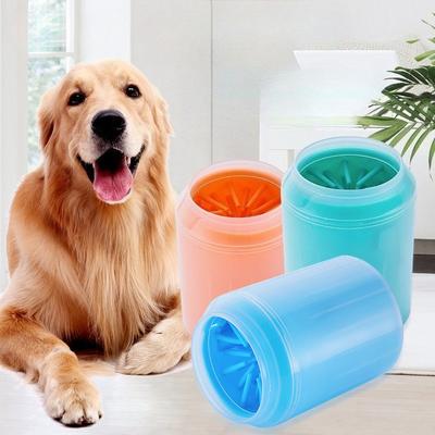 Tragbarer Fußwaschbecher für Haustiere, Katzen- und Hundefußreiniger, weiches Silikon, Hundepfoten-Reinigungswerkzeuge, Mini-Waschbürsten-Eimer, Haustierbedarf