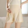 High Waist Maternity Safety Pants - Ice Silk, Loose, Plus Size, Anti-Exposure, Summer Fashion
