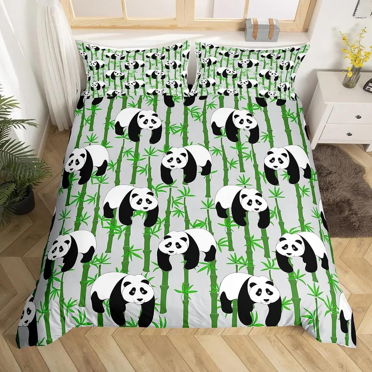 

Cute Unicorn Panda Duvet Cover Cartoon Animal Bedding Set Microfiber Star Rainbow Comforter Cover Twin Queen King for Girl Boys EU Single(135*200cm)3pcs