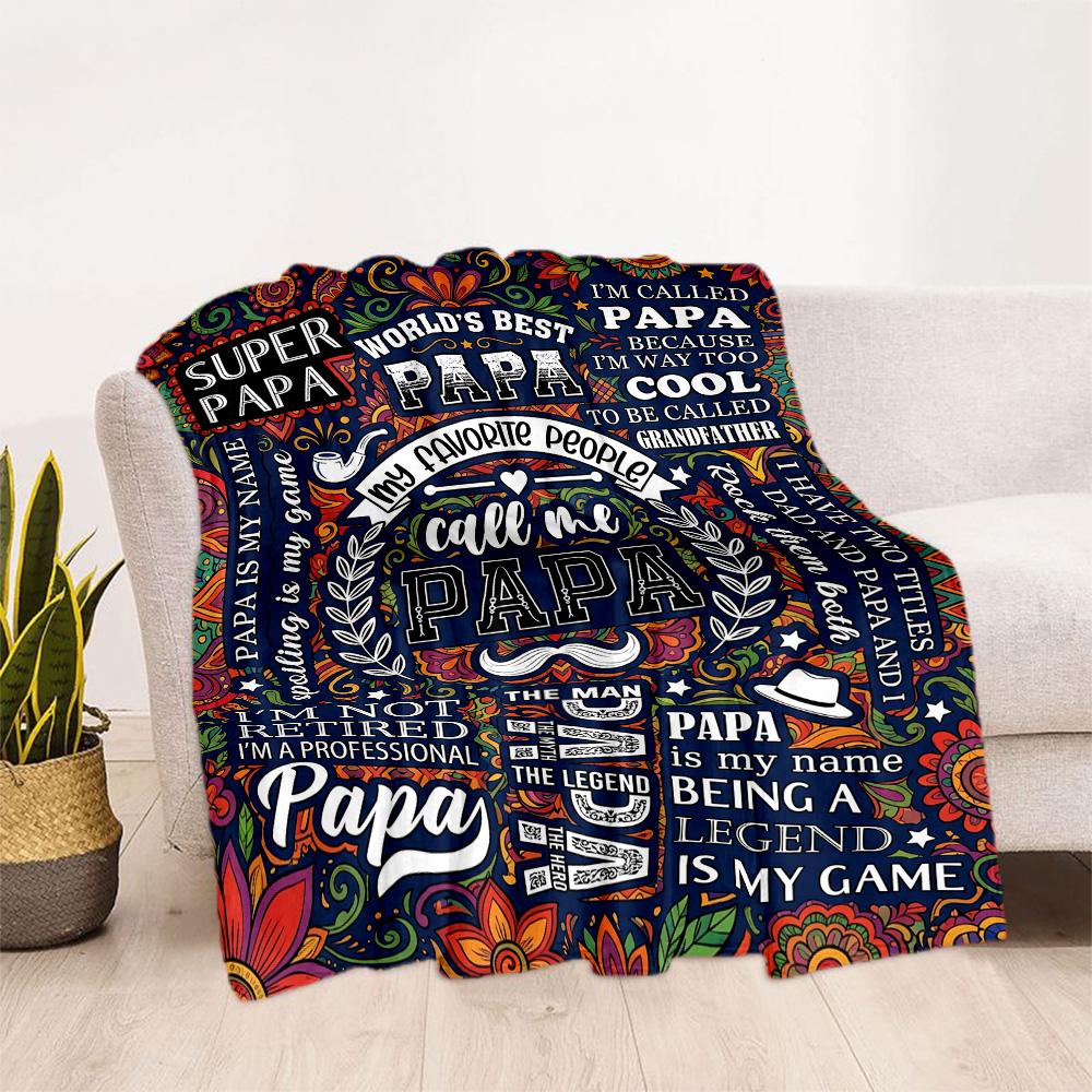 Love You Dad Blanket Blanket Comfortable Great for Bed Livingroom Sofa for All Seasons Warmthful Decor Unique Gift for Family and Friends Camping