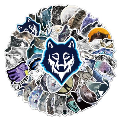 1 sada Creative Wolf Graffiti obtisky opakovaně použitelné samolepky na mobilní telefony a notebooky