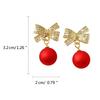 Exquisite Pearls and Diamond Dangle Earrings Charming Women' Bowknot Diamond Earrings Ornament Stylish Ear Studs Jewelry