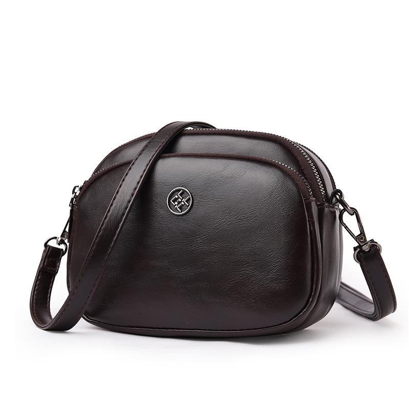 

Новая вместительная многослойная простая и модная женская сумка, универсальная маленькая круглая сумка, сумка через плечо на одно плечо