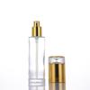 Glass Pump Bottle for Transparent Milky Lotion and Cosmetic Spray - Travel Refillable