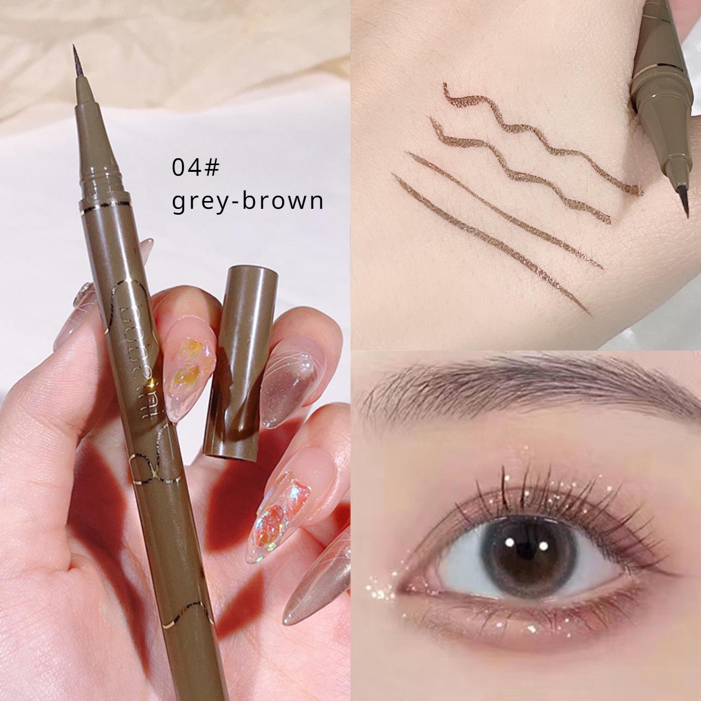 Schlanker Eyeliner-Flüssigkeitsstift mit Gelstift, wasserfest, schnell trocknend, einfach aufzutragen, wischfreier Eyeliner mit feiner Spitze 04