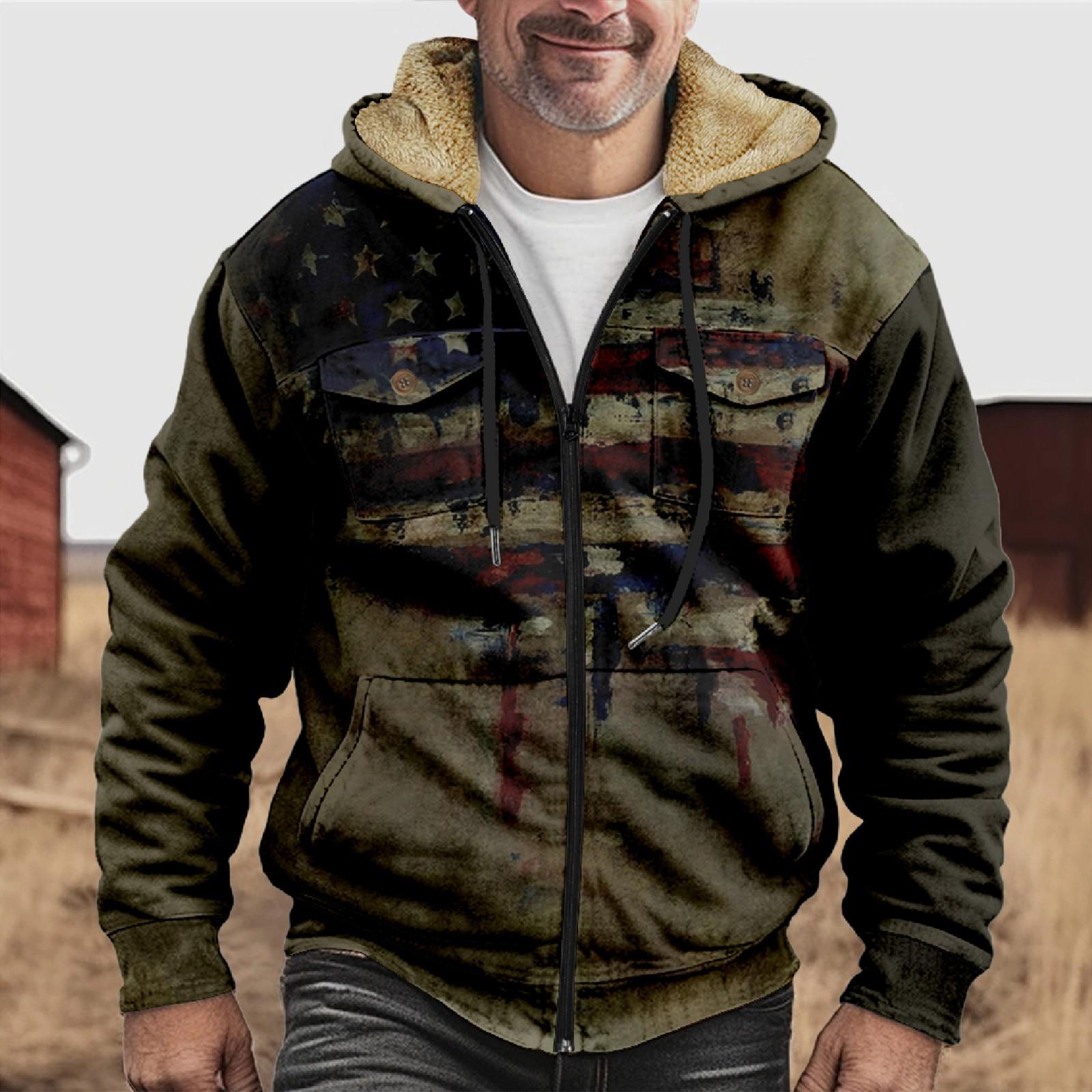 

Мужская утолщенная куртка на пуговицах с двойным карманом и карманной вставкой, хлопковая куртка S