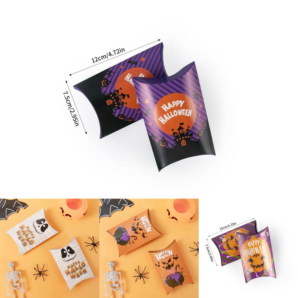 Halloween Party Paper Box With Fun Cartoon Style For Trick Or Treating Supplies