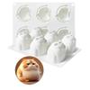 Silikonové formičky na dorty 6 dutin Opakovaně použitelné 3D Roztomilá kočka Formička na pudink Mousse Nepřilnavá Flexibilní Formičky na dorty Mousse Výroba dezertů