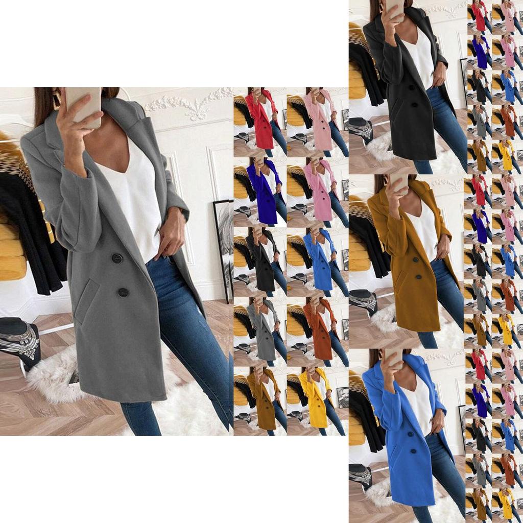 Warmer Winter Damen Plüsch Trenchcoat Damenjacke Übermantel Lässige Oberbekleidung