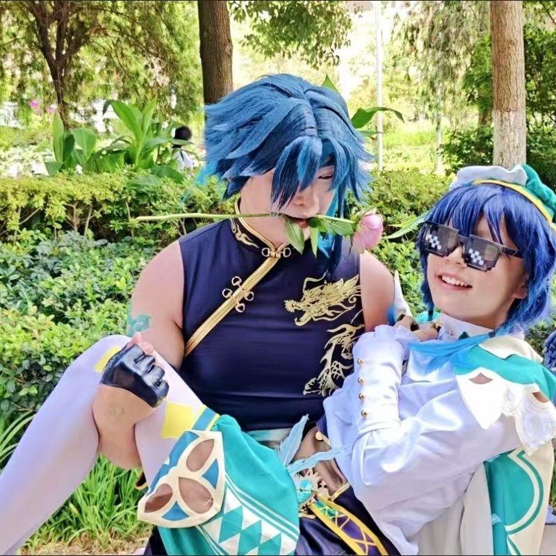 Genshin Impact Venti Cosplay Kostüm Uniform Perücke Schuhe Cosplay Anime Chinesischer Stil Halloween Kostüme Für Frauen Spiel Wendi Windy