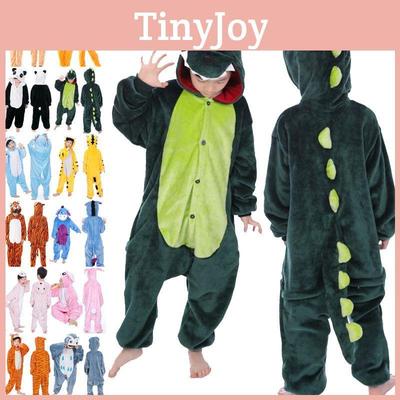 Flannel Animal Pyjamas Kids Cosplay Cute Onesie Sleepwear Party Home Lounge Wear