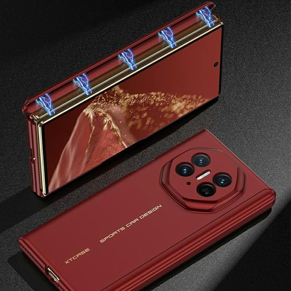 

For Huawei Mate XT Ultimate Case Skin Feel Ultra Thin Magnetic Hinge TPU Phone Back Cover Black