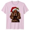 Spaniel Dog Christmas Holiday Animals Unisexs Unisexs Graphic Tee Festive Tee