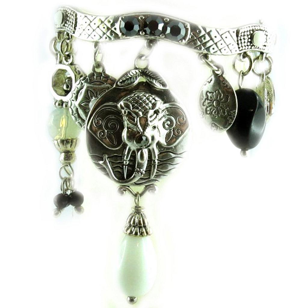 Les Trésors De Lily [E2056] - Bracelet Créateur 'Les Souvenirs du Passé' Noir Argenté