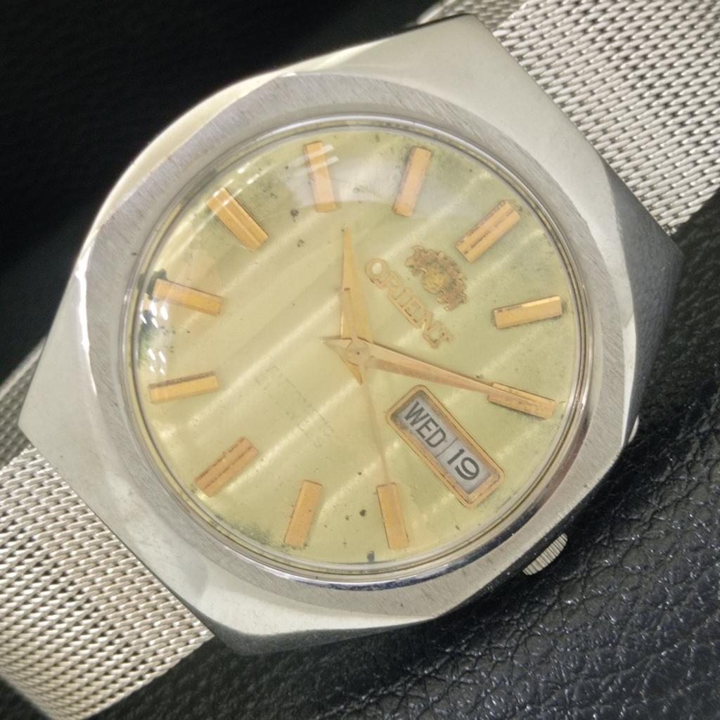 

ВИНТАЖНЫЕ МУЖСКИЕ ЧАСЫ ORIENT AUTOMATIC 46941 ЯПОНИЯ ОРИГИНАЛЬНЫЙ ЦИФЕРБЛАТ a703457-1 R213c-a703457