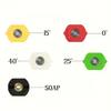 5-Color Coding Nozzle Tips & Extension Rod, High Pressure Washer Accessories Compatible with K Series
