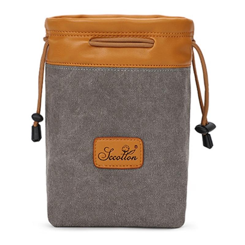 Ergonomic DSLR Camera Drawstring Bag Breathable Padding Multiple Small Compartments For Secure Carrying