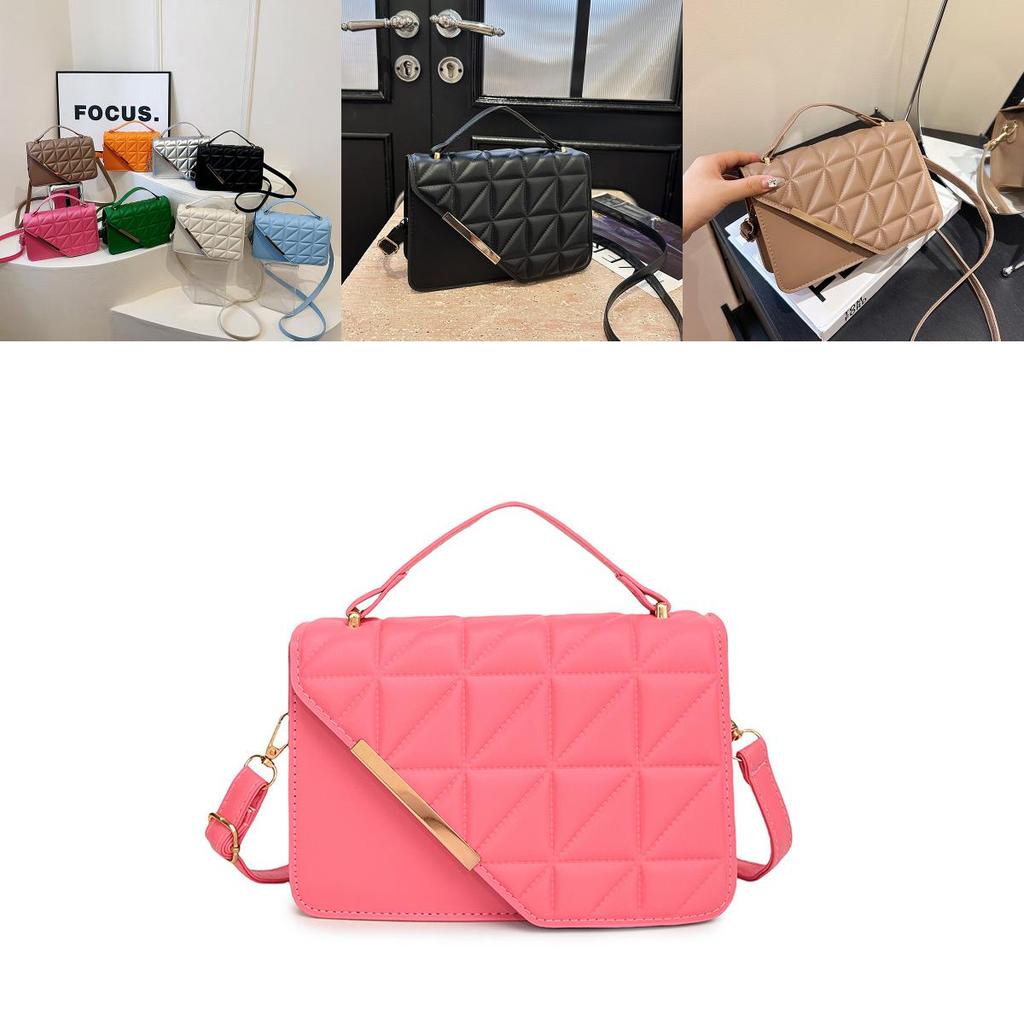 Stylish Ladies Quilted Pu Shoulder Bag Charming Small Crossbody Purse For Casual Travel