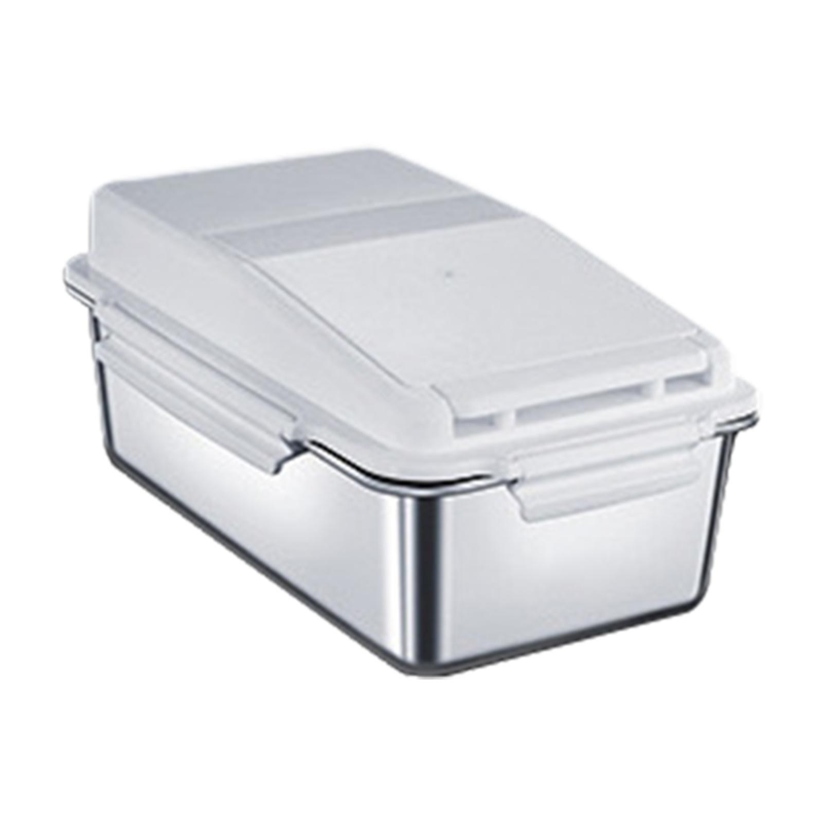 Flour Bin Pet Food Container Cereal Rice Food Storage Container Kitchen Organizer Stainless Steel Pet Food Storage Box