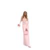 2025 Cross-border European and American Autumn New Round Neck Long-sleeved Lotus Leaf Sleeve Pleated Inner Tight Top Hip Skirt