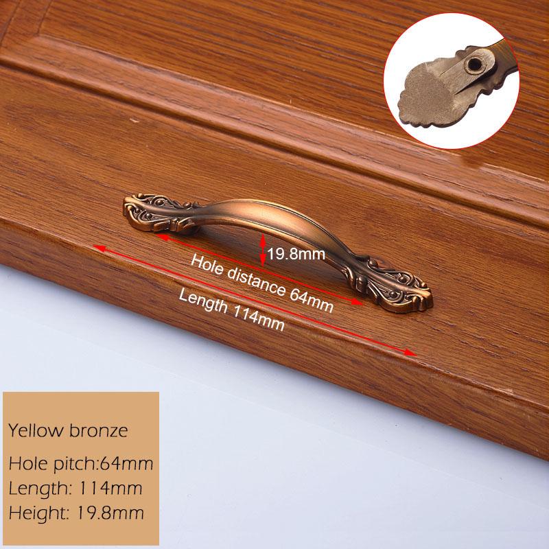 KAK European Zinc Alloy Cabinet Handles Wadrobe Door Pulls Drawer Knobs Kitchen Cupboard Handles Furniture Handle Hardware