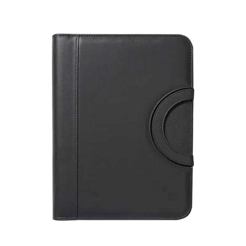 Przenośny folder plików A4 z kalkulatorem segregator organizator menedżer biurowy podkładka na dokumenty teczka PU skórzana torba na padfolio dostosuj