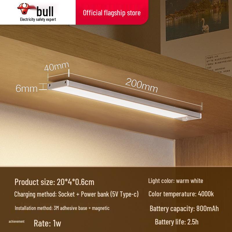 

Акумуляторна бездротова світлодіодна стрічка з датчиком руху для шафи