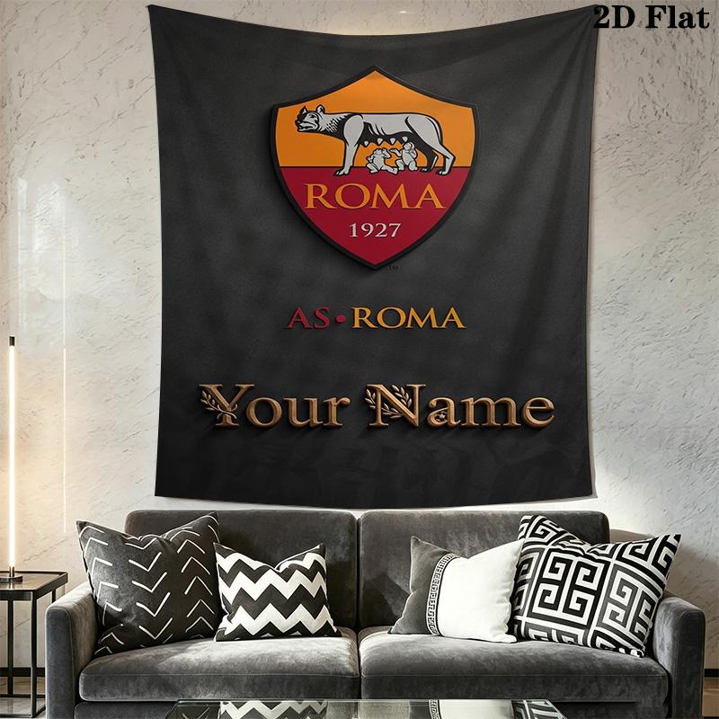 Name Custom AS Roma Wall Tapestry Aesthetic Wall Hanging Printed Fabric Blanket Decorative Tapestries for Bedroom Living Room Home Decor