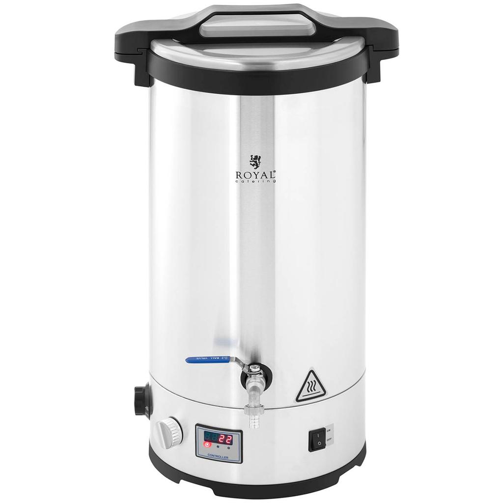 Mash kettle for beer production with timer made of stainless steel 30110C LED 2500 W 30 l