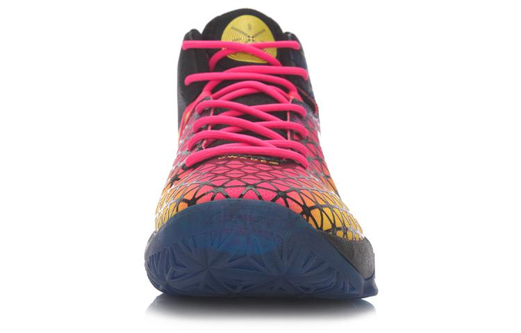 Men's Sneakers Li-Ning All In Team 4 Basketball Shoes Men's Mid-top Black/Pink/Yellow