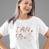I Am 59+ Middle Finger T-Shirt Ladies 60th Birthday Shirts Party T-Shirt Personalised Gifts Birthday Girl T-Shirt Funny Birthday Gift Tee Top