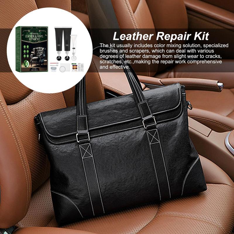 Leather Finish Gel Kit Natural Leather Filler Repair Compound Leather Repair Gel Restores Car Seats Sofas Fixes Scratches &