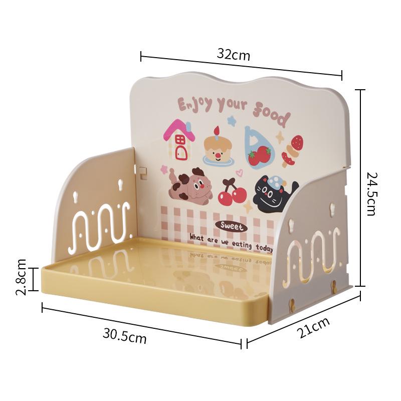 Anti-Tip Pet Dining Table with Logo Printing - Cat & Dog Bowl Stand with Storage Rack